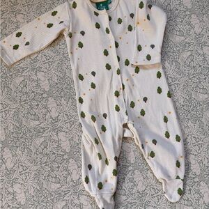 Little Green Radicals 🌲Organic Cotton Thermal Footed Sleeper 9-12 mo NWOT